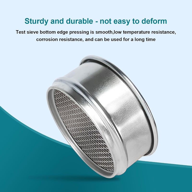LVDALAB 304 Stainless Steel Mesh Lab Sieve, 10 Mesh (2mm) Aperture Test Sieve, 4inch(10cm) Economy Standard Analysis Sample Test Sieves for Industrial Laboratory Homes - Image 5